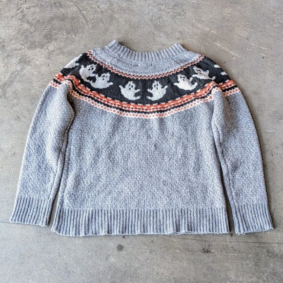 Maurices Gray Halloween Ghost Fair Isle Sweater small - Picture 8 of 8